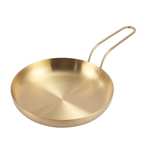 HOMOBABE Bandeja Bordes Lisos y Fácil de Limpiar para Servir Comida de Acero Inoxidable Dorada Adecuado para Banquetes y de Graduación