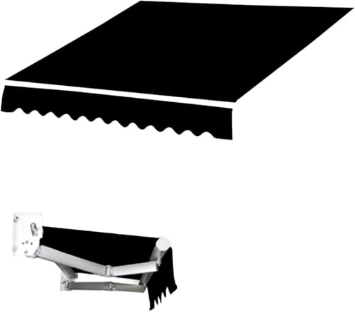 Auvent de terrasse manivelle rétractable sans cadre avec toile interchangeable