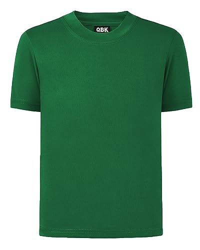 Image of QBK 2T to Youth Neon Shirt Kids UPF 50+ Dry Fit Athletic Short Sleeve Rash Guard T Shirts for Boys Girls Sports Undershirt