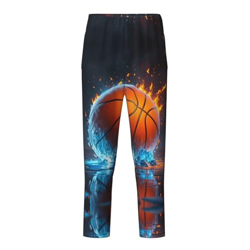 Pajama Pants Pajama Bottoms with Elastic Waistband Sleepwear Lounge PantsIced Fire Basketball Sport