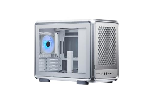 Gabinete Cooler Master MasterFrame 400 Mesh Plata, Tipo Mini Tower, Compatible con Micro-ATX y Mini-ITX, con Paneles de Vidrio Templado y Malla para Refrigeración miniatura 1