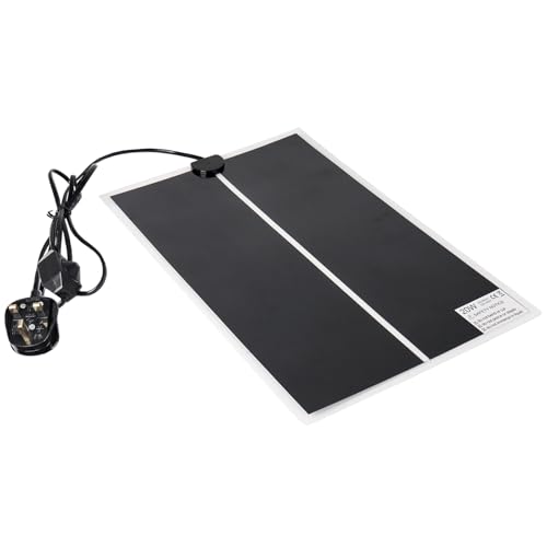 TUAKIMCE Reptile Heating Mat, 20W Reptile Heating Pad with Temperature Adjustment for Turtle Snakes Lizard Gecko Hermit Crab Turtle Amphibians, Removable Terrarium Heat Mats (42 x 28 cm)