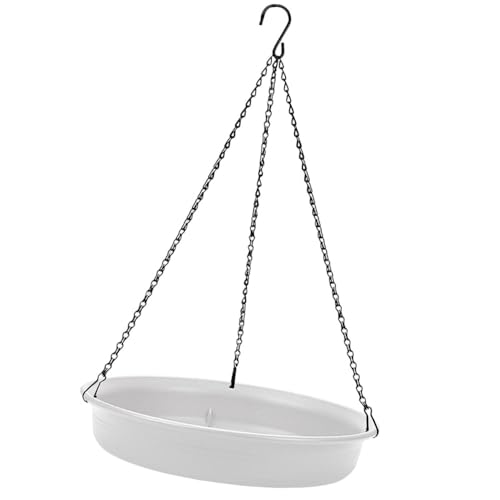 Laluerck Comedero para pájaros al Aire Libre Bandeja de baño con alimentador de fácil llenado, Duradera, a Prueba de Fugas Adecuado para baño de pájaros al Aire Libre.