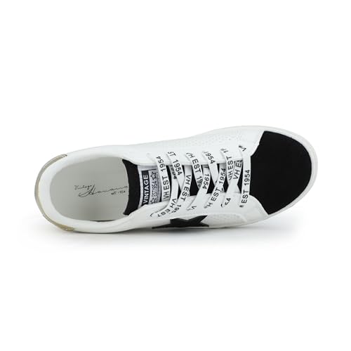 Image of VINTAGE HAVANA Women's Fashion Sneakers | Casual Lace up Low Top Tennis Shoes | Cute Trendy Dressy Sneakers