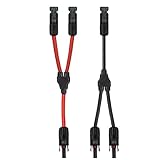 Solarstecker für Mc4 Stecker Parallele 6 Paar Verbinder-2pcs Y Stecker-2pcs Schraubenschlüssel, Männlich/Weiblich Solarpanel Kabelstecker, Photovoltaik Steckverbinder IP67 (Y Stecker)