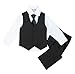 Spring Notion Baby Toddler Boys' Classic Fit Formal Suit Set –Wedding, Ring Bearers, Baptism, and Christening, Black 24M