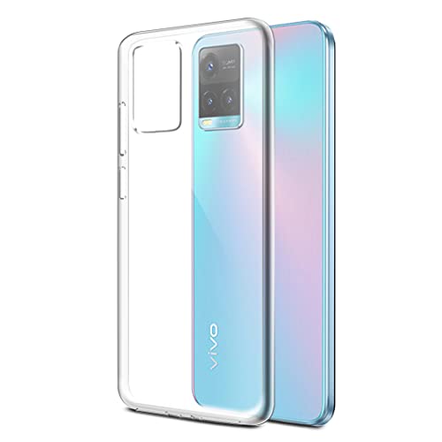 Image of Fashionury Crystal Clear Case for Vivo Y33s / Y33T / Y21 / Y21s | Yellowing Resistance | Transparent TPU Silicone | Raised Camera Lips | Slim Transparent Cover