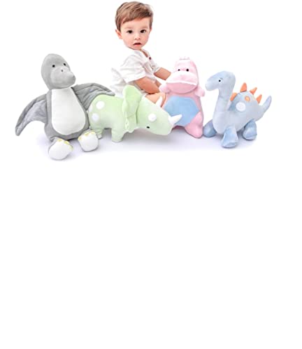 Zip Bicho De Pelúcia Infantil Baby Dinossauro Azul Toys