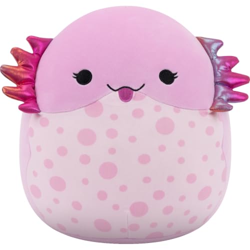 Image of Squishmallows Original 12in Barika the Pink Bearded Dragon with Neon Stripes - Official Jazwares Plush (Medium-Sized)