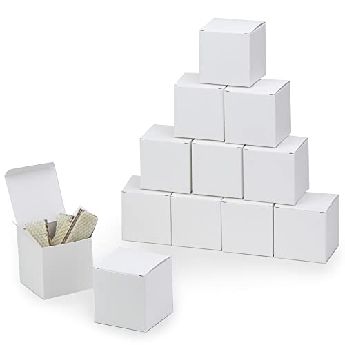 WonderPack Paper Boxes for Packaging - Kraft Paper Cardboard Boxes for Small Business - White Gift Box 2.1х2.1x2.1 Inches 12 Pack by Wonderpack - Image 2