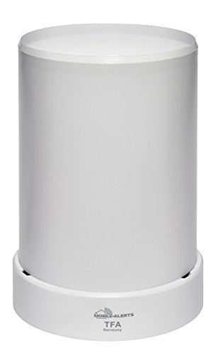 TFA Dostmann Weatherhub Funk-Regenmesser, 30.3306.02, Überwachung über das Smartphone, Weiß, L 132 x B 132 x H 183 mm