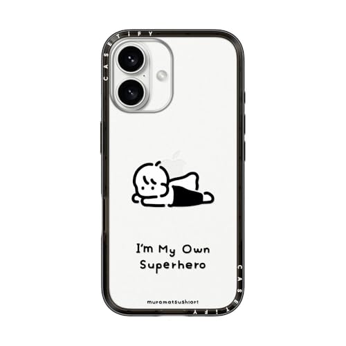 CASETiFY �R���p�N�g iPhone 16 �P�[�X [���^�y��/�ϏՌ�/�ČRMIL�K�i] - The Weakest, Yet the Strongest Being - �N���A �u���b�N