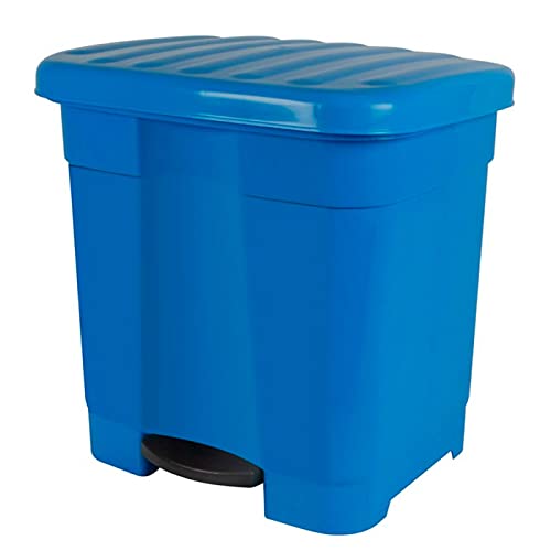 Miniatura 2 de Tradineur - Cubo De Basura Con Pedal Para Cocina 46l Reciclado Ecológico Con 2 Divisiones Interiores Color Azul