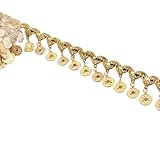 1 Yard 40Mm Braided Gold Lace Trims Fringe Flower Paillette Sequins Tassel Ribbon Handmade Wedding Party Dress Fabric Supplier