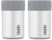 Thermos Vacuum Insulated Stainless Steel Beverage Can Insulator for 12 Ounce Can, Matte White - 2 Pack