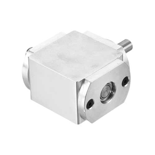 Image of uxcell Gear Box 90 Degree Right Angle Bevel Gearbox 1:1 Left Single Output Shaft 1 Module 20 Teeth Bevel Gear Aluminum Frame Simple Mechanical DIY Module 8mm Shaft,66x66x30mm(LxWxH)