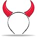 Produktbild Hatstar Teufelshörner Haarreif rot | Vampir Teufelsohren Devil Ears für Kostüm Party | Kopfschmuck für Damen & Herren | Haarschmuck zu Halloween, Fasching & Karneval