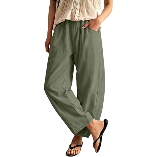 Generisch Leinenhose Damen Lang Leicht Sommerhose Casual 3/4 Musselin Hosen Damen Elegant Leinen Stoffhose Bequem Freizeithose mit Taschen Strandhose Sommer Luftige Weite Bein Palazzo Freizeithose Generisch Leinenhose Damen Lang Leicht Sommerhose Casual 3/4 Musselin Hosen Damen Elegant Leinen Stoffhose Bequem Freizeithose mit Taschen Strandhose Sommer Luftige Weite Bein Palazzo Freizeithose