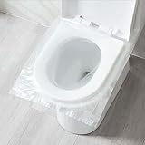 EGV-50 Pieces Disposable Plastic Toilet Seat Cover Waterproof, WC Cushion Toilet Cushion for Baby...