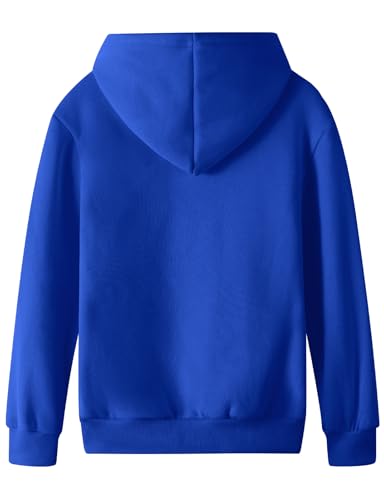 Image of Spring&Gege Youth Solid Fleece Hoodies Pullover Hooded Sweatshirts for Children (3-12 Years)