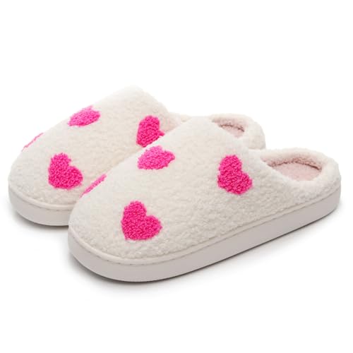 Rungion Womens Fuzzy Plush Slippers Winter Home Warm Fleece-Lined Anti-Slip Shose Soft Sole Cute Unisex Christmas Halloween Holiday Gift3