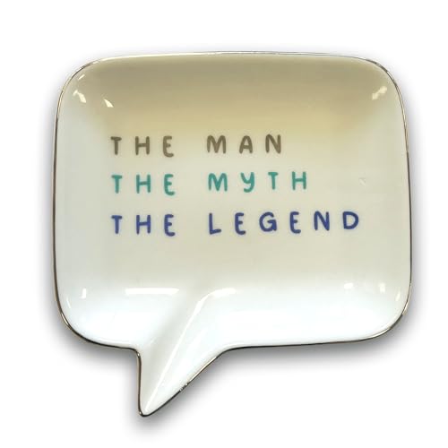 The Man The Myth The Legend Ceramic Trinket Tray Dish Decorative Gift for Him LKTT006 by LK