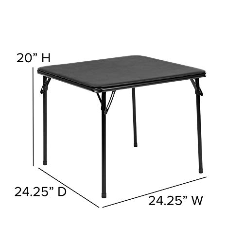 Flash Furniture Mindy Folding Kids Table with Vinyl Padded Top, Children's Square Activity Table for Daycare and Classrooms, Black by Flash Furniture - Image 5