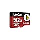 Lexar Play PRO MicroSDXC Express-Karte 512GB, bis zu 900MB/s Lesen, 600MB/s Schreiben, spieloptimiert, A2, 4K, Hochgeschwindigkeits-Speicherkarte für Handheld-Konsolen, Switch, tragbare Gaming-Geräte