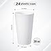 HEYCOME 24 Pcs Unbreakable Plastic Cups Set, 20 oz Reusable Plastic Cups, Stackable Water Tumblers, Drinking Cup for Kitchen, Outdoor, BPA-free, Dishwasher Refrigerator and Microwave Safe, White