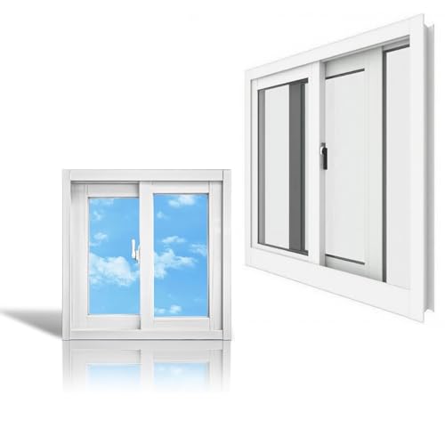 Horizontal Sliding Window Aluminum Flush Mount Shed Window with Tempered Glass...
