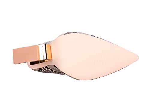 Ninety Union Princess Short Bootie With Cool Metal Heel, Gold Snake, 114