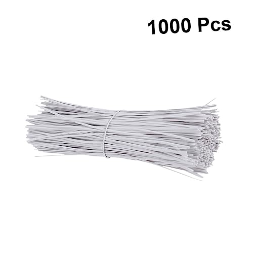 Housoutil 1000pcs Plastic Coated Iron Wire Ties Cable Wrap Kit for Cable Management under Desk miniatura 4