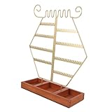 LALADEFIEE Soporte Organizador de Joyas Hexagonal Europeo Exhibidor de Pendientes y Collares con Diseño Elegante para Almacenamiento Mesa Duradero y Funcional para Mujeres