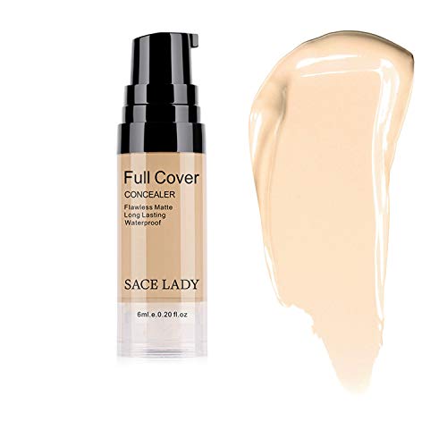SACE LADY Under Eye Concealer Makeup, Full Coverage Anti-aging Long Lasting Concealer Correctors for Dark Circles Spots Face Make Up