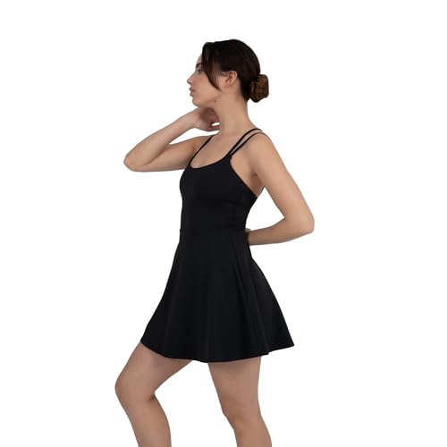 YITTY Active Women's Ultraluxe Strappy Tennis Dress with Built in Short, Athleisure, 4-Way-Stretch4