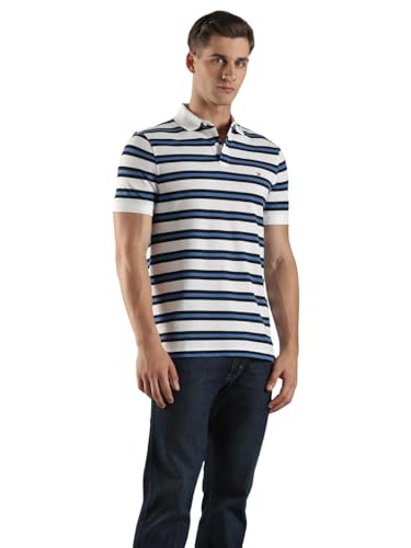 Image of Tommy Hilfiger Solid Regular fit Cotton Polo t-Shirt