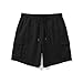 Sinzelimin Men's Bermuda Shorts 2025 Fashion Solid Color Slim Fit 5'' Cargo Pants Summer Beach Casual Comfy Short Sweatpant Style002 Black X-Large