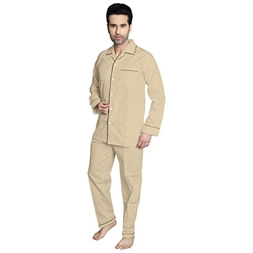 Image of Men's Cotton Solid Night Suit