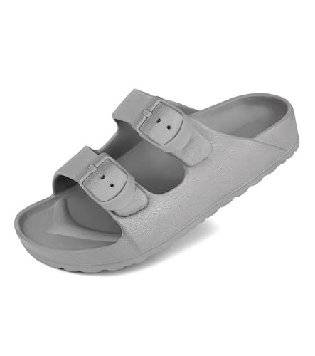 Kids Slides Sandals Double Buckle Adjustable Boys Girls