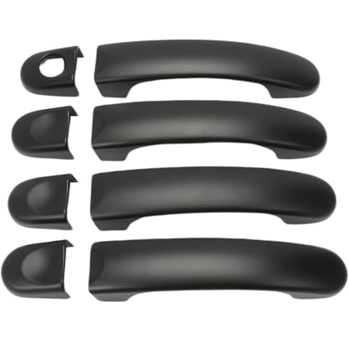 Poignée de porte extérieure pour VW Transporter T5 T6 Caddy Van | Kit 8 pièces noir
