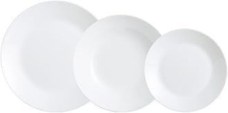 Luminarc Dajar Dinner Service Zelie, Glass, White, 27 x 12 x 26.5 cm, 18 Units