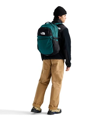 Image of The North Face Router Everyday Laptop Backpack - Daypack, Water Repellent, Laptop Sleeve, Reflective Details, Pacific Teal /TNF Black, One Size