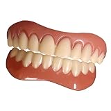 CHNLML Upper and Lower Veneer, Dentures for Women and Men, Fake Teeth, Natural Shade! Top and Bottom