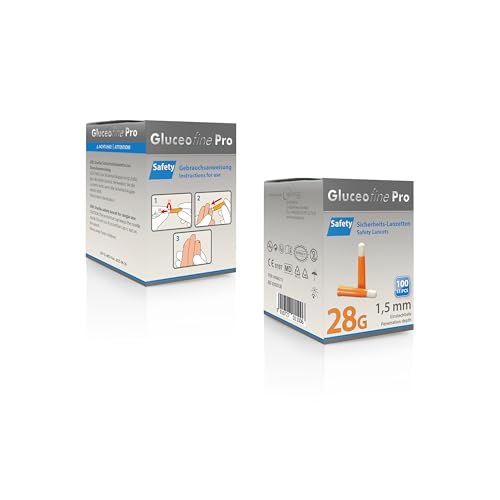 Gluceofine® Pro Safetylancets 28G Sicherheits-Lanzetten. 100 St.