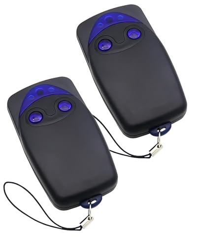 2Pcs Mando Garaje Universal para Nice Flo2r-s Mando Garaje Clonador 2 Botones, Mandos Puerta Garaje 433,92 MHz para Nice Automated Gate, Compatibles con Receptores FLOXR FLOXIR FLOX2R OXI OX2