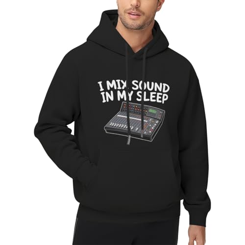 I Mix Sound In My Sleep, Sound Engineer Musician Funny Men Women Kangaroo Pocket Fleece Hoodie3