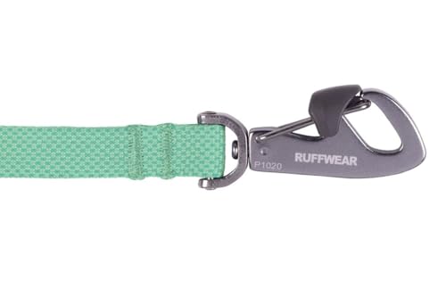 RUFFWEAR Hundeleine Hi & Light, Starke Leine, mit integrierter Aufbewahrungstasche und sicher abschließbarem Crux-Clip, kompakt zusammenklappbar auf Taschengröße, Sage Green