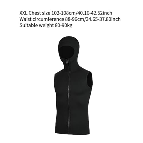 SM SunniMix Top de Traje de Neopreno 3mm sin Mangas con Capucha para Surf y Deportes Acuáticos Talla XX-Large miniatura 4