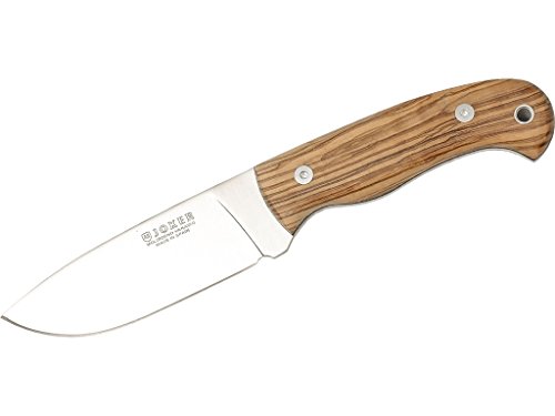 Joker Cuchillo de Caza y Monte Montés II CO58 con cachas de Olivo, Hoja de 11 cm y Funda de Cuero marrón, Herramienta de Pesca, Caza, Camping y Senderismo Joker Cuchillo de Caza y Monte Montés II CO58 con cachas de Olivo, Hoja de 11 cm y Funda de Cuero marrón, Herramienta de Pesca, Caza, Camping y Senderismo