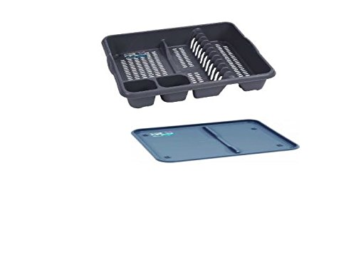 Scolapiatti con vassoio prendigoccia per lavello